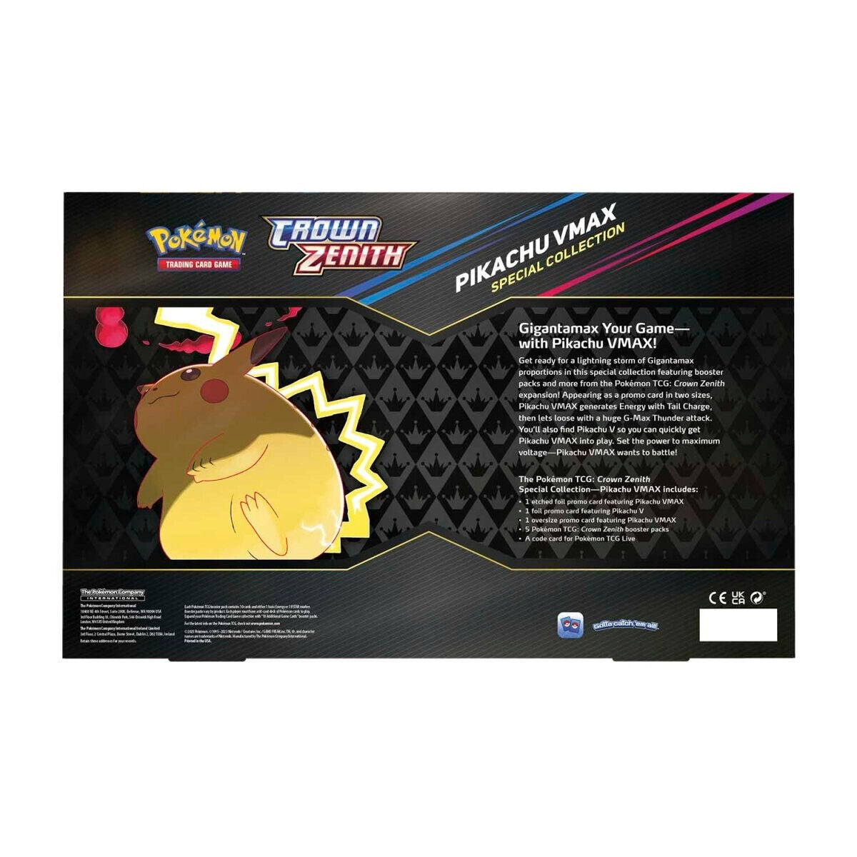 Pokemon TCG Crown Zenith Pikachu VMAX Special Collection Box 151